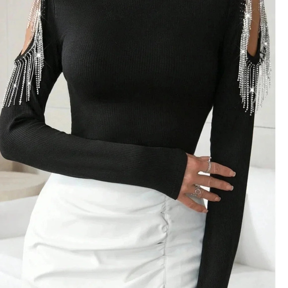 Sweetheart Neckline Off Shoulder Tight Tee - Picture 4 of 6